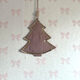 kerstboom hanger roze